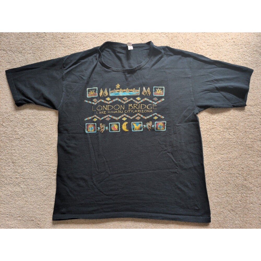 Vintage Anvil T Shirt Womens Black XL London Bridge Lake Havasu City Arizona SW - Picture 4 of 8